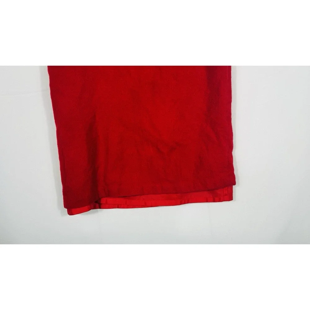 Vintage Savannah Red 100% Wool Straight Skirt Size 12 Capsule‎ Academia Layer